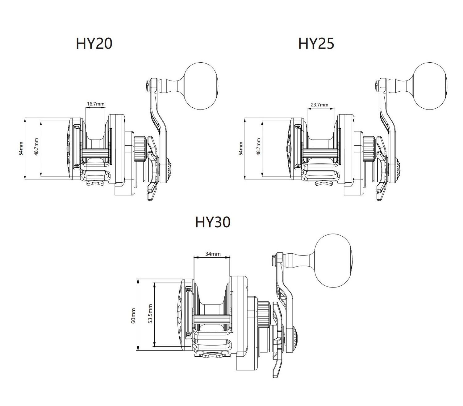 Maxel Hybrid Star Drag Conventional Reels - HY20-PK