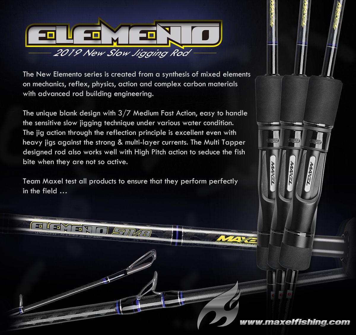 Rods Slow Jigging Rod Elemento Series